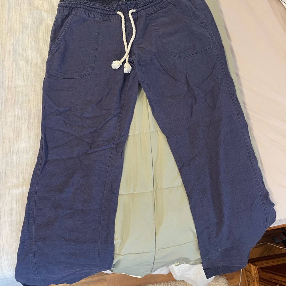 Roxy Navy Drawstring Relaxed Joggers